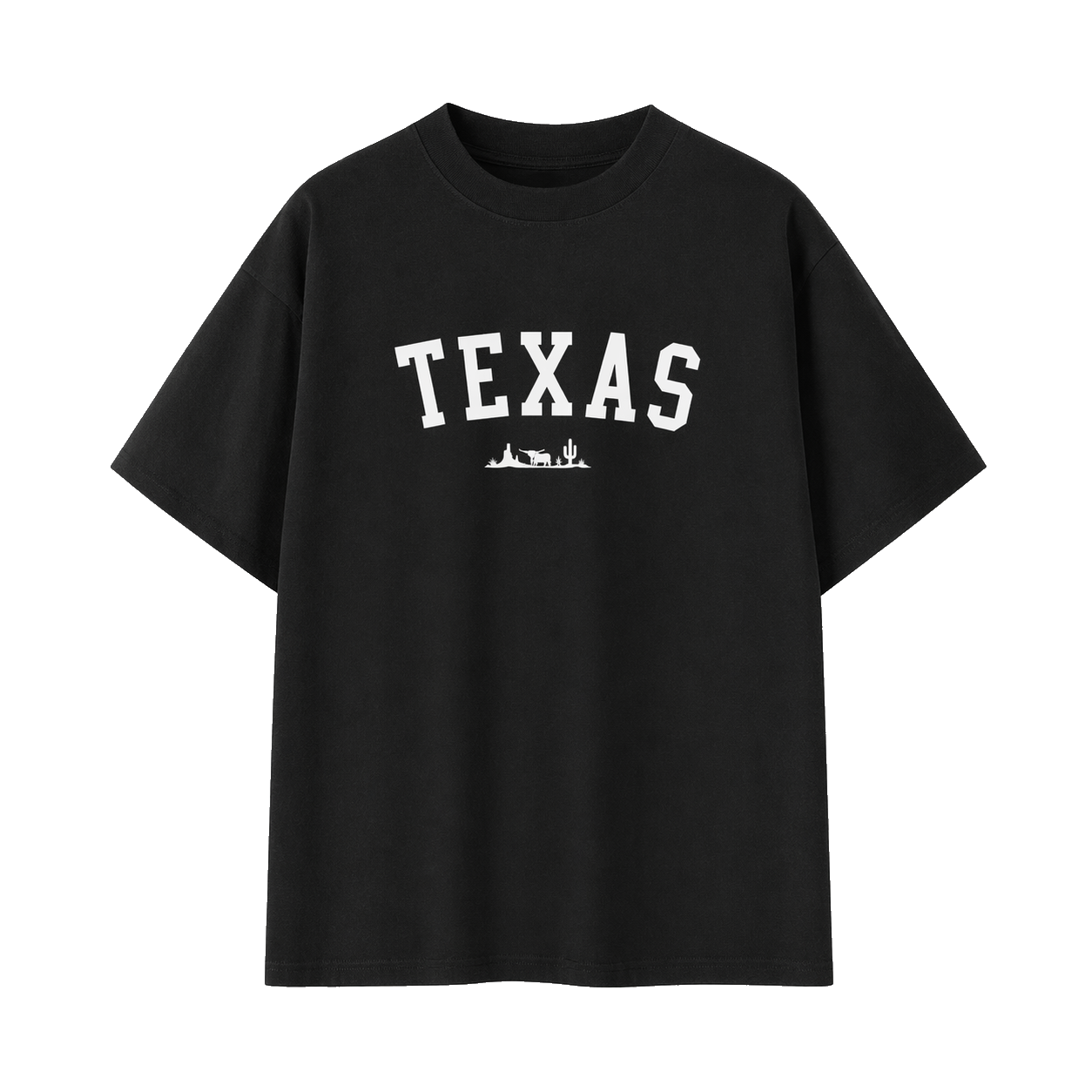 Collection 9 Texas Essential Cotton T-Shirt - Black front