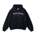 Collection 6 North Dakota Oversize Fleeced Hoodie - Black front