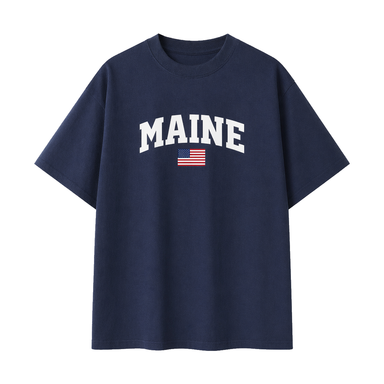 Collection 2 Maine Essential Cotton T-Shirt - Navy Blue front