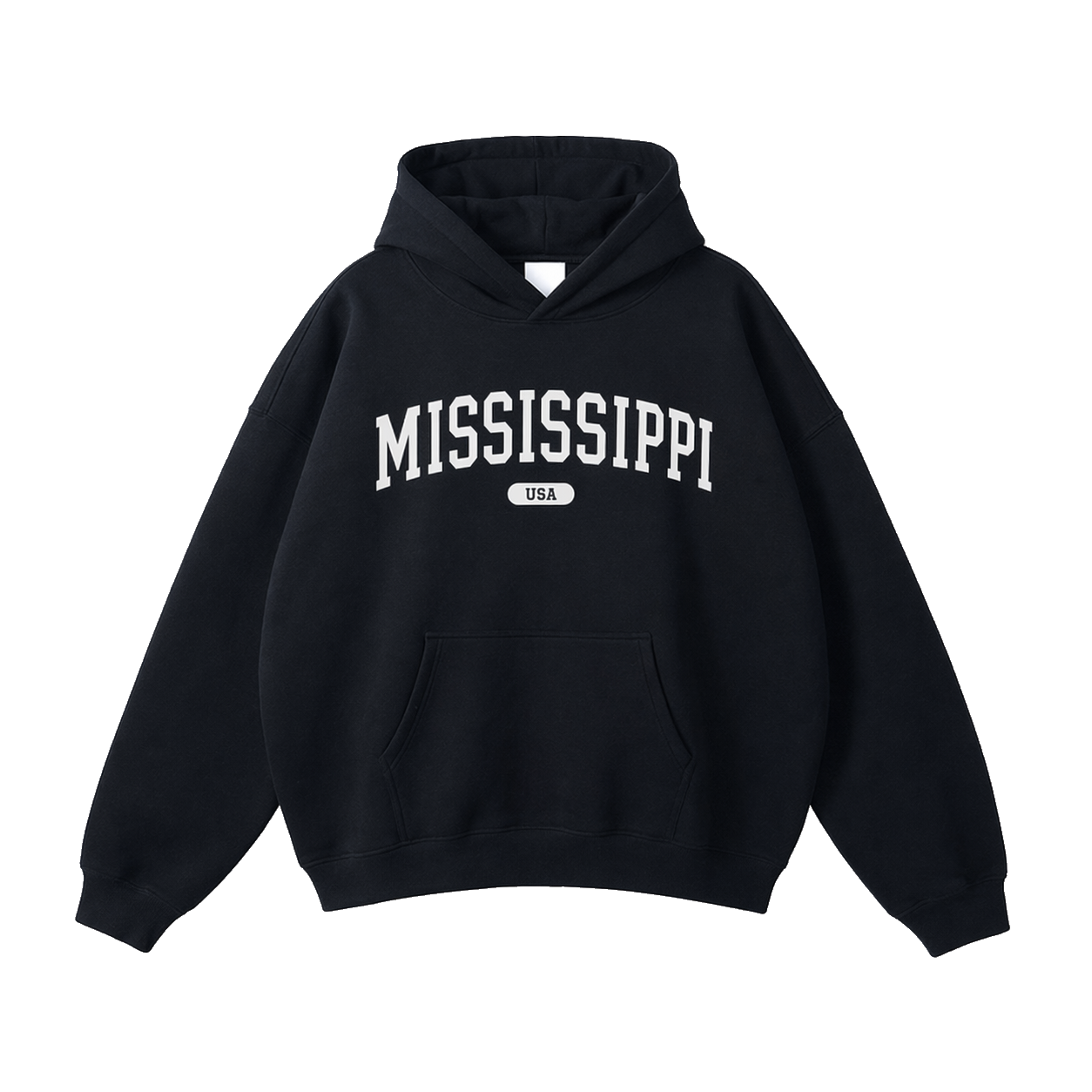 Collection 4 Mississippi Oversize Fleeced Hoodie - Black front