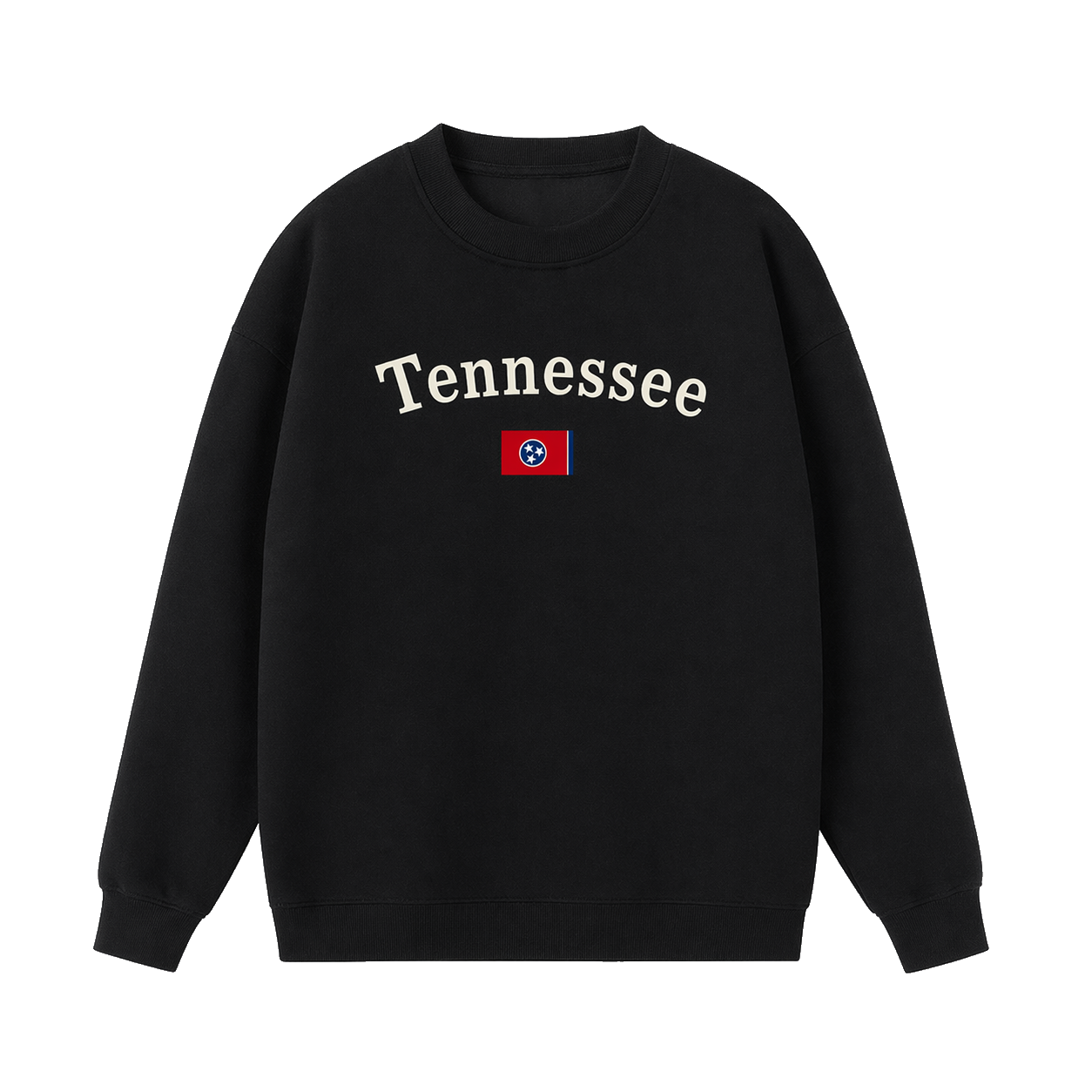 Collection 6 Tennessee Essential Heavyweight Crewneck Sweatshirt - Black front