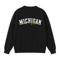 Collection 10 Michigan Essential Heavyweight Crewneck Sweatshirt - Black front
