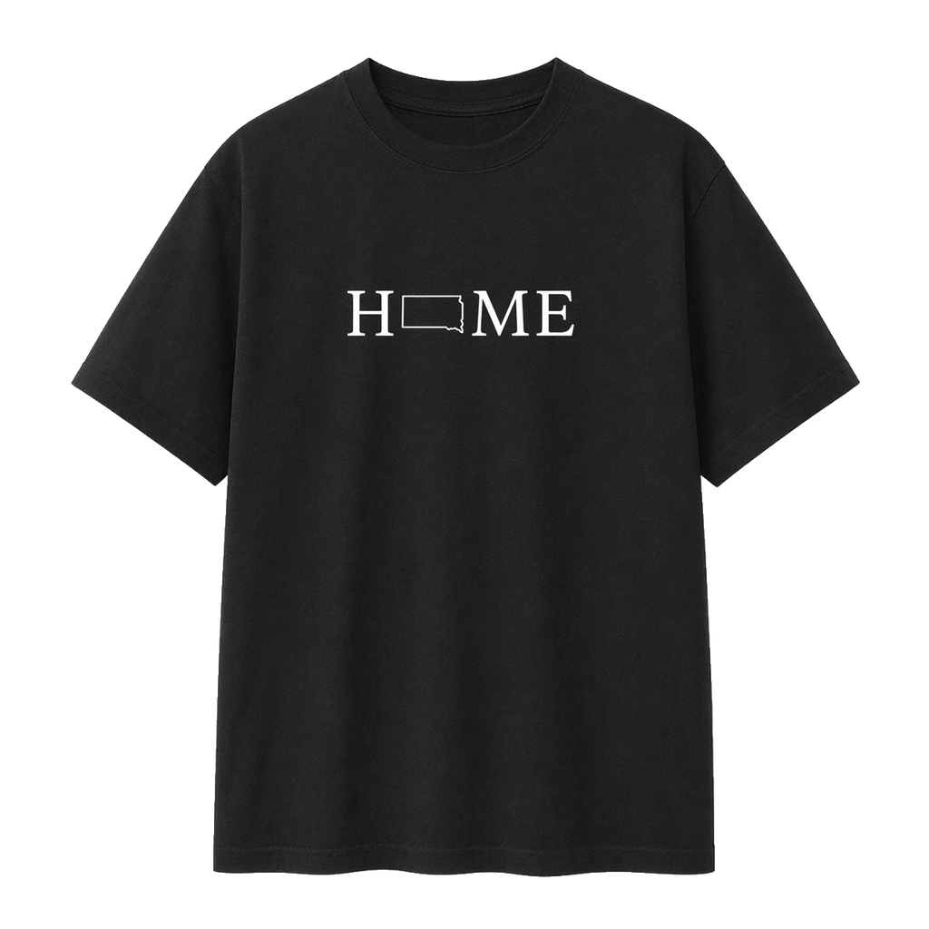 Collection 5 South Dakota Essential Cotton T-Shirt - Black front