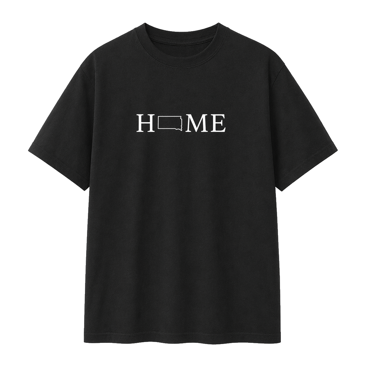Collection 5 South Dakota Essential Cotton T-Shirt - Black front