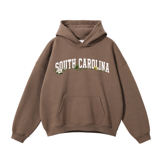Collection 10 South Carolina Oversize Fleeced Hoodie - Brown front