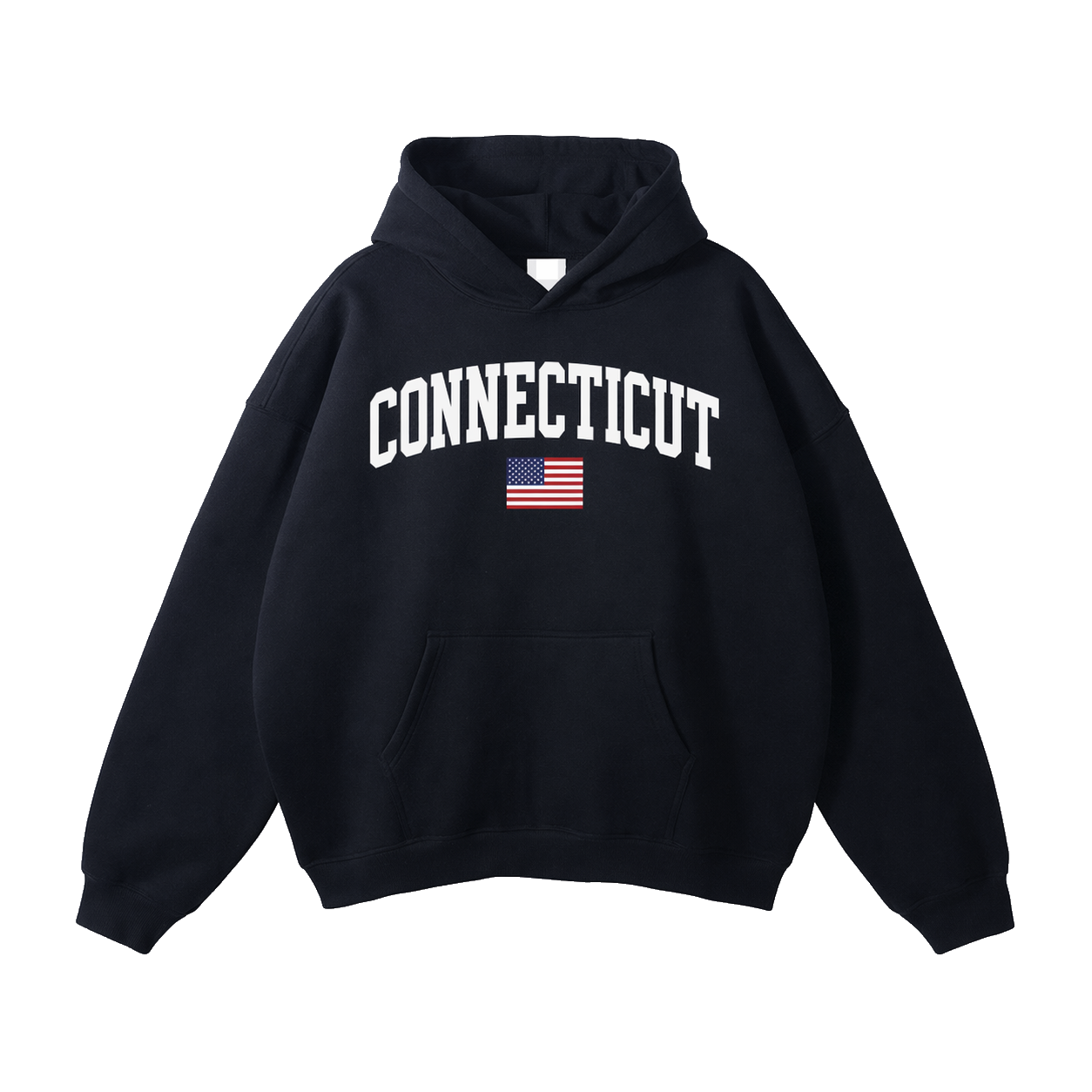 Collection 2 Connecticut Oversize Fleeced Hoodie - Black front
