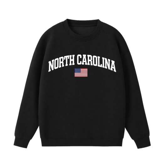 Collection 2 North Carolina Essential Heavyweight Crewneck Sweatshirt - Black front