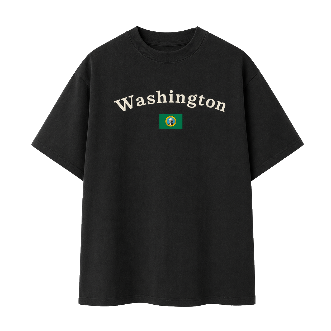 Collection 6 Washington Essential Cotton T-Shirt - Black front