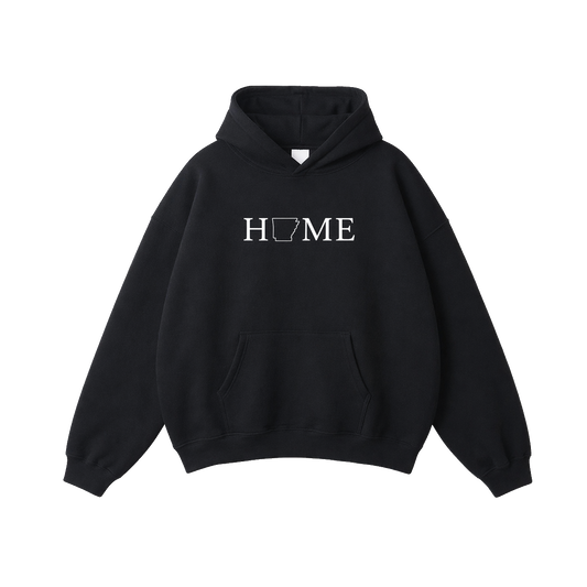 Collection 5 Arkansas Oversize Fleeced Hoodie - Black front