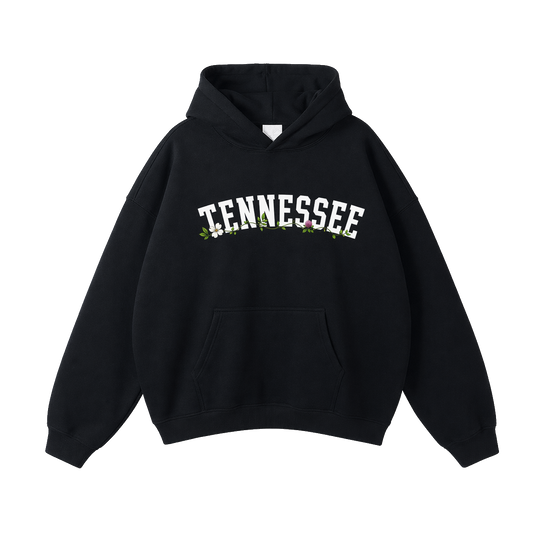 Collection 10 Tennessee Oversize Fleeced Hoodie - Black front