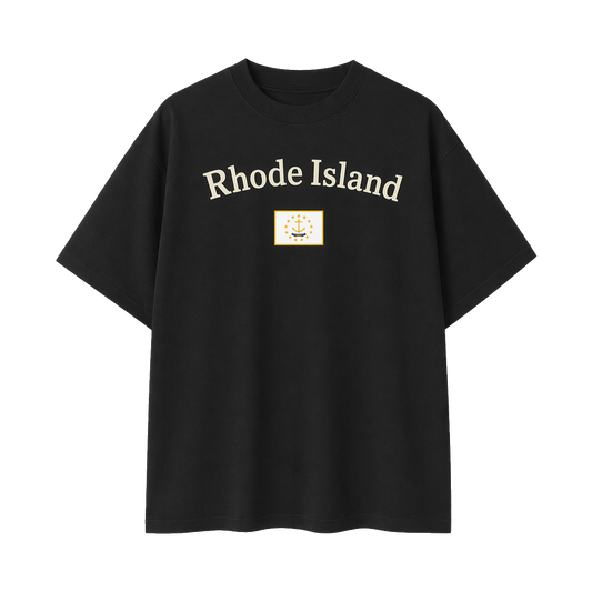 Collection 6 Rhode Island Essential Cotton T-Shirt - Black front