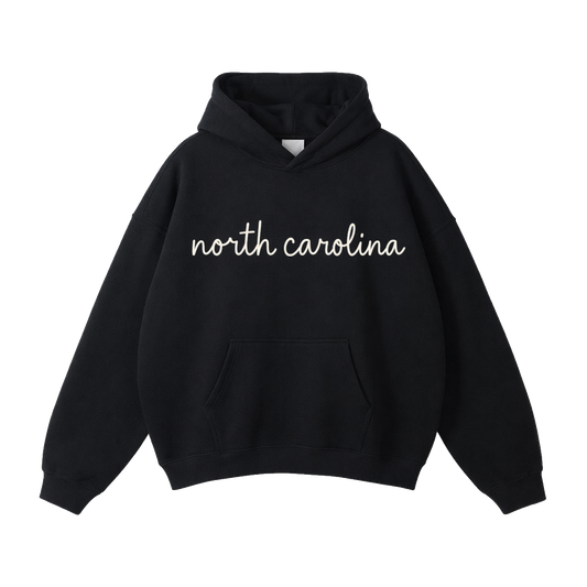 Collection 3 North Carolina Oversize Fleeced Hoodie - Black front