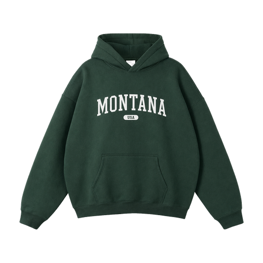 Collection 4 Montana Oversize Fleeced Hoodie - Eden Green front