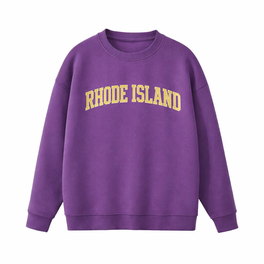 Collection 1 Rhode Island Essential Heavyweight Crewneck Sweatshirt - Purple front