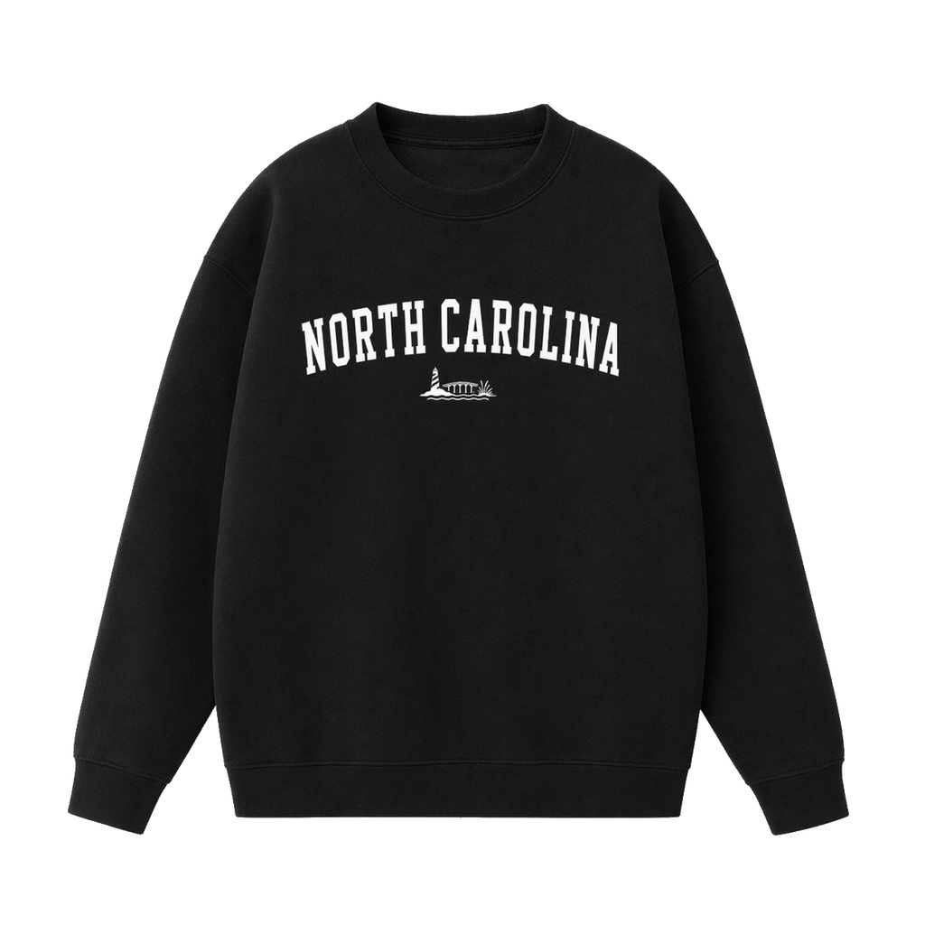 Collection 9 North Carolina Essential Heavyweight Crewneck Sweatshirt - Black front