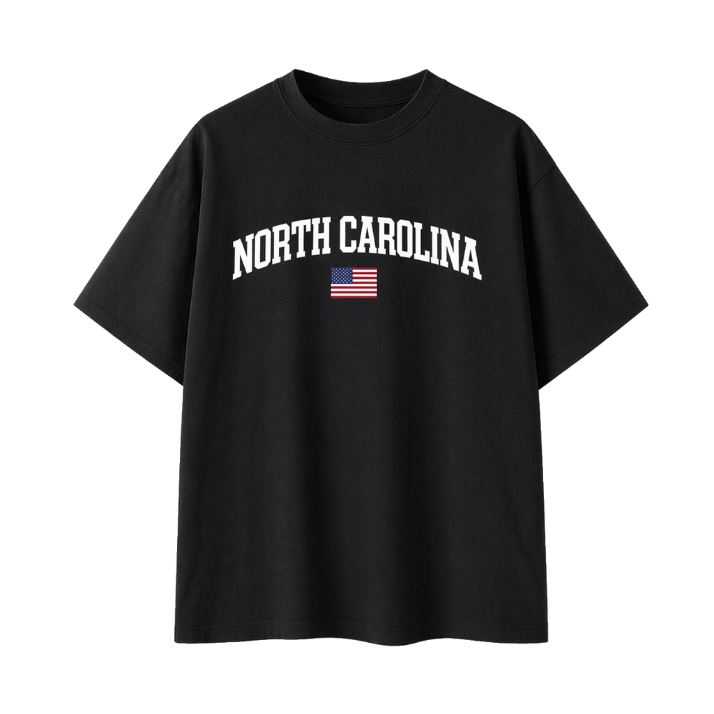 Collection 2 North Carolina Essential Cotton T-Shirt - Black front