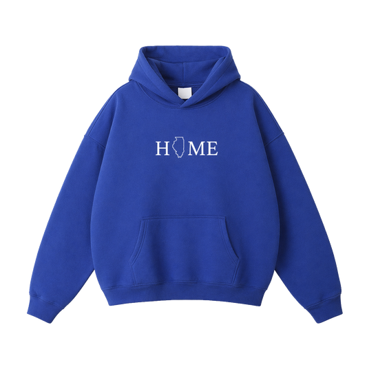 Collection 5 Illinois Oversize Fleeced Hoodie - Klein Blue front