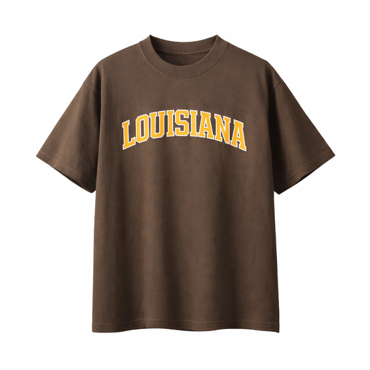 Collection 1 Louisiana Essential Cotton T-Shirt - Coffee front