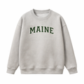 Collection 1 Maine Essential Heavyweight Crewneck Sweatshirt - Gray front