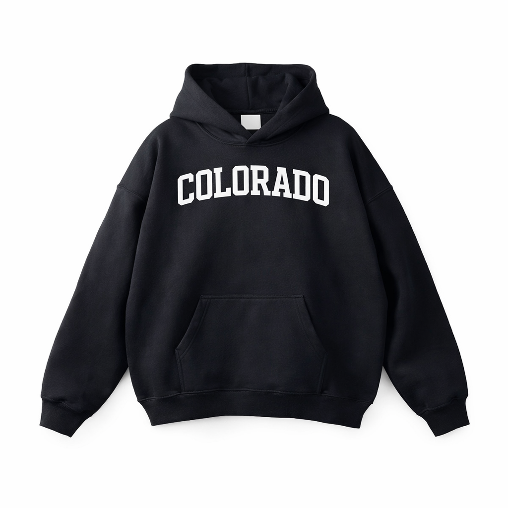 Collection 1 Colorado Oversize Fleeced Hoodie - Black front