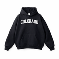Collection 1 Colorado Oversize Fleeced Hoodie - Black front