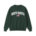 Collection 2 North Dakota Essential Heavyweight Crewneck Sweatshirt - Dark Green front