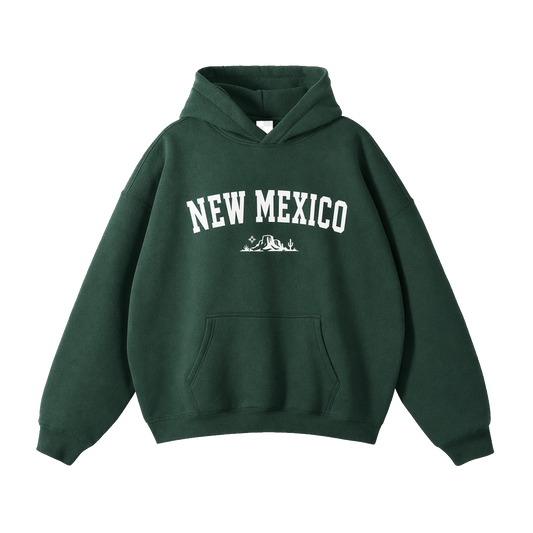 Collection 9 New Mexico Oversize Fleeced Hoodie - Eden Green front