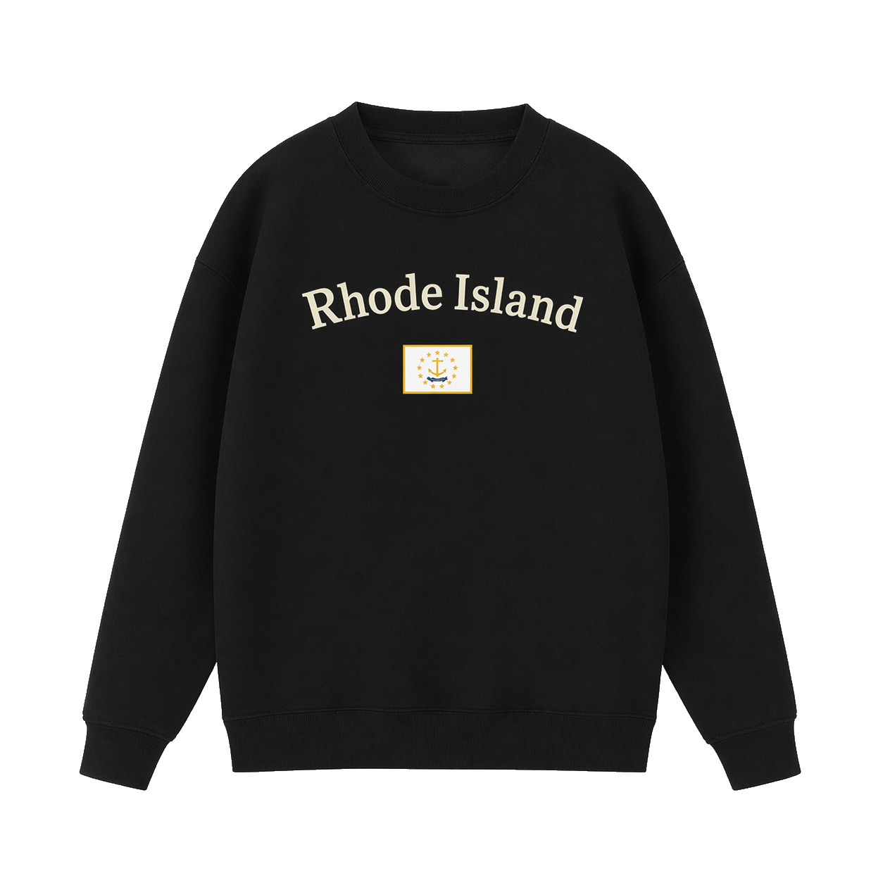 Collection 6 Rhode Island Essential Heavyweight Crewneck Sweatshirt - Black front