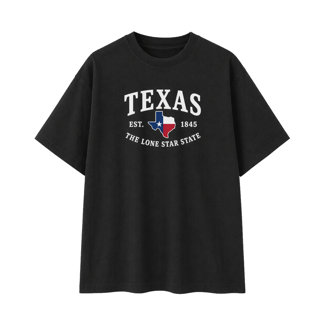 Collection 8 Texas Essential Cotton T-Shirt - Black front