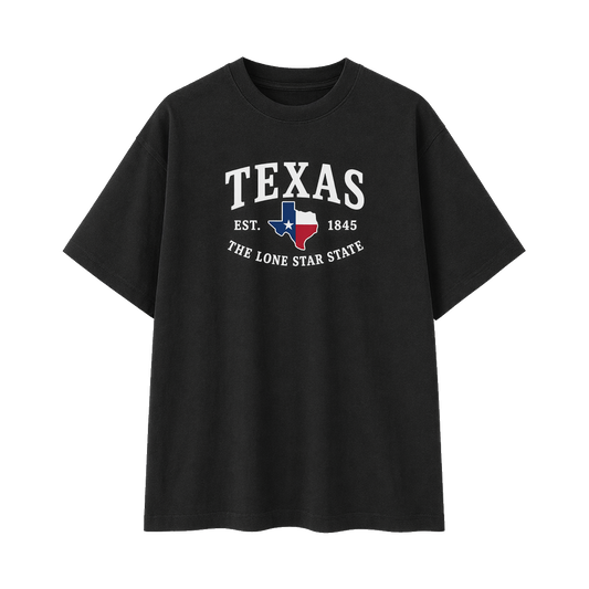 Collection 8 Texas Essential Cotton T-Shirt - Black front