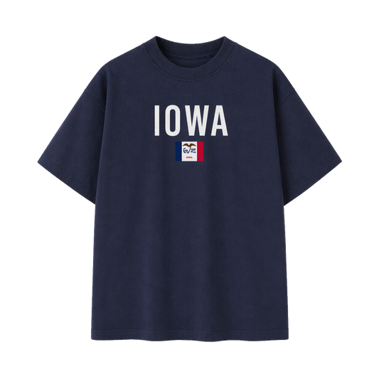 Collection 7 Iowa Essential Cotton T-Shirt - Navy Blue front