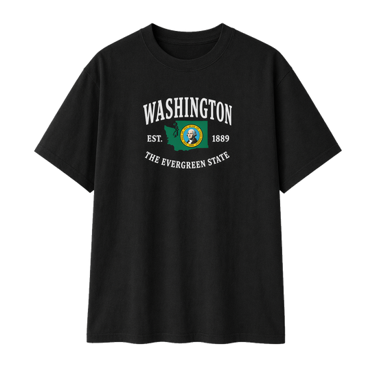 Collection 8 Washington Essential Cotton T-Shirt - Black front