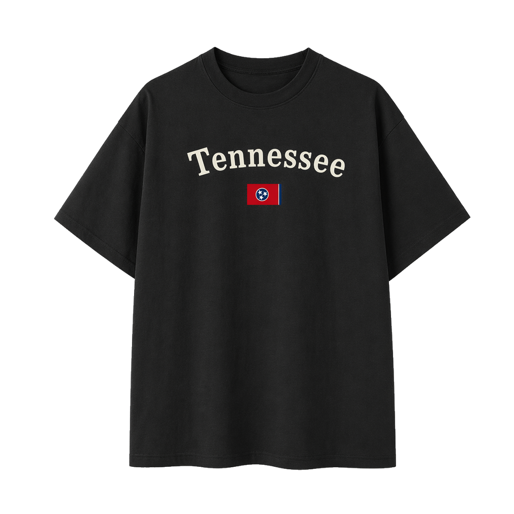 Collection 6 Tennessee Essential Cotton T-Shirt - Black front