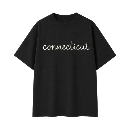 Collection 3 Connecticut Essential Cotton T-Shirt - Black front