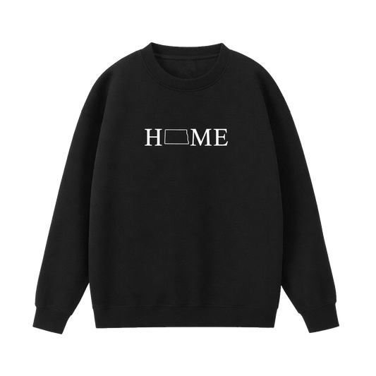 Collection 5 North Dakota Essential Heavyweight Crewneck Sweatshirt - Black front