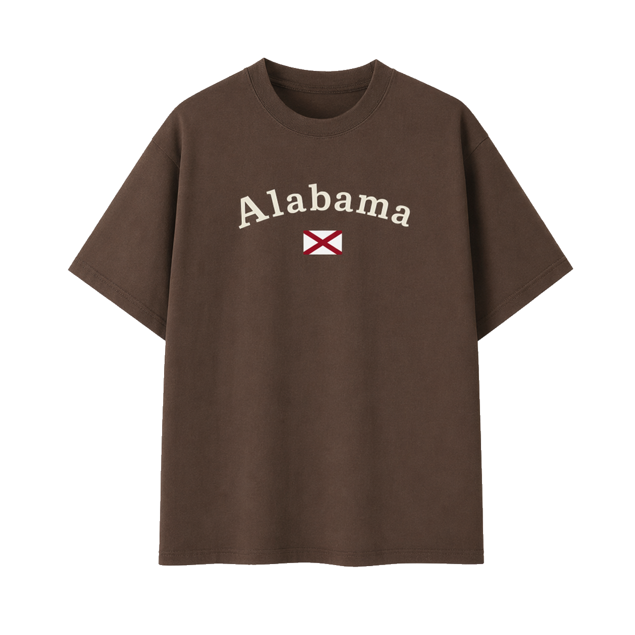 Collection 6 Alabama Essential Cotton T-Shirt - Coffee front