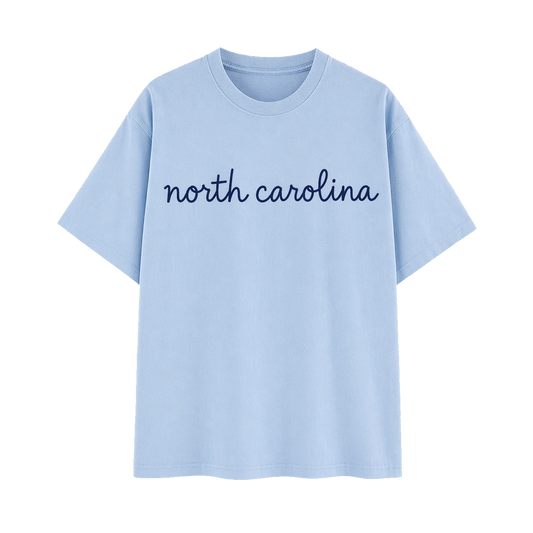 Collection 3 North Carolina Essential Cotton T-Shirt - Light Blue front