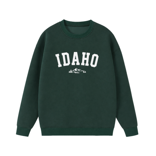 Collection 9 Idaho Essential Heavyweight Crewneck Sweatshirt - Dark Green front