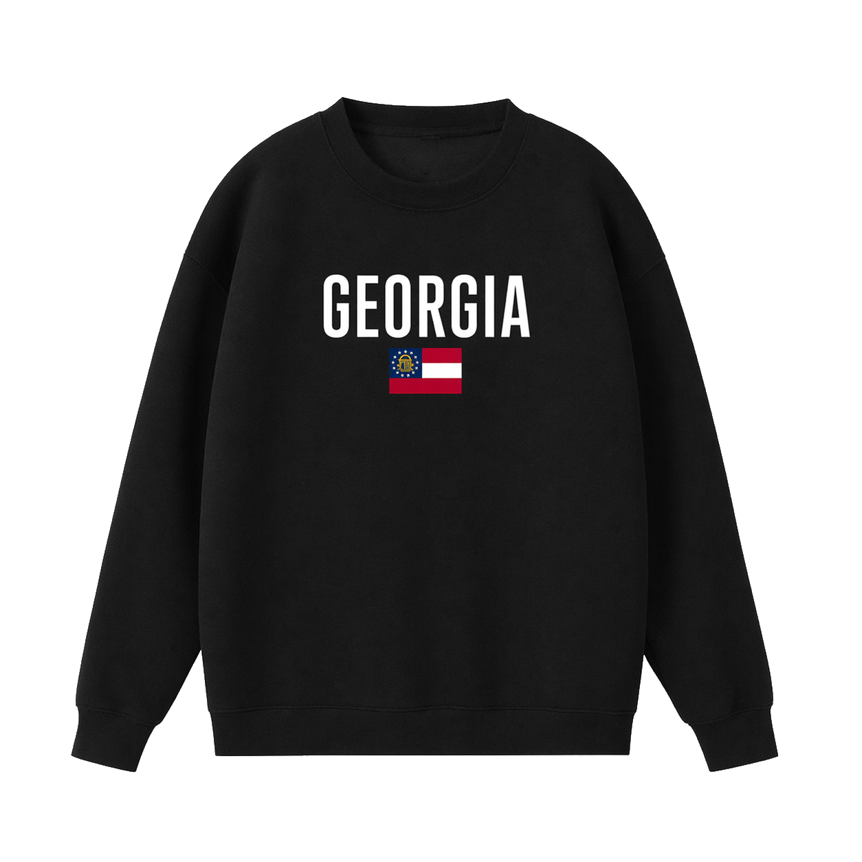 Collection 7 Georgia Essential Heavyweight Crewneck Sweatshirt - Black front