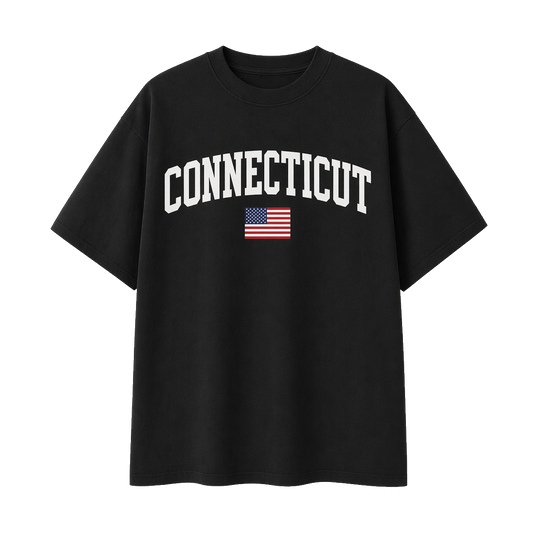 Collection 2 Connecticut Essential Cotton T-Shirt - Black front