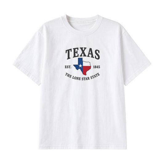 Collection 8 Texas Essential Cotton T-Shirt - White front