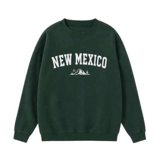 Collection 9 New Mexico Essential Heavyweight Crewneck Sweatshirt - Dark Green front