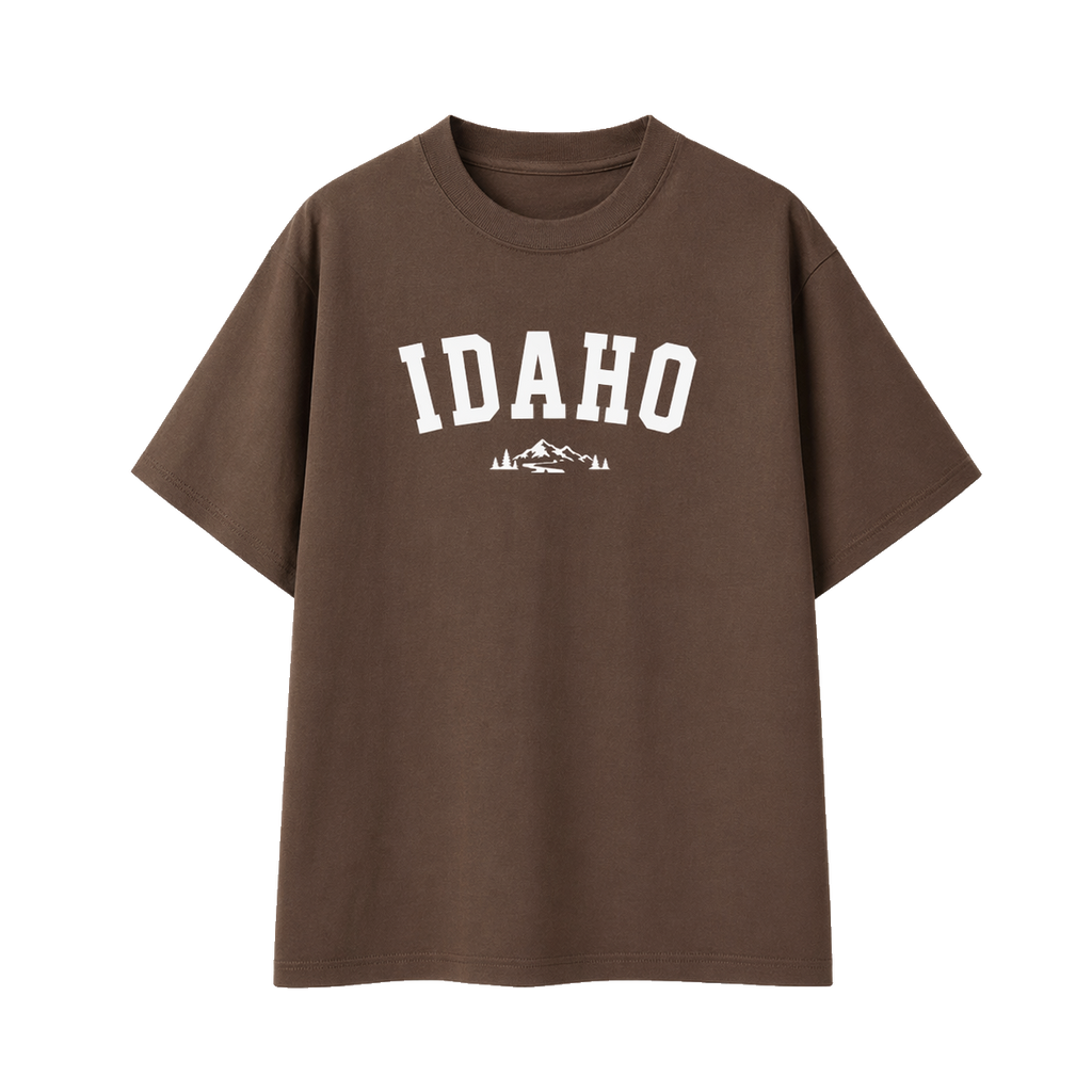 Collection 9 Idaho Essential Cotton T-Shirt - Coffee front