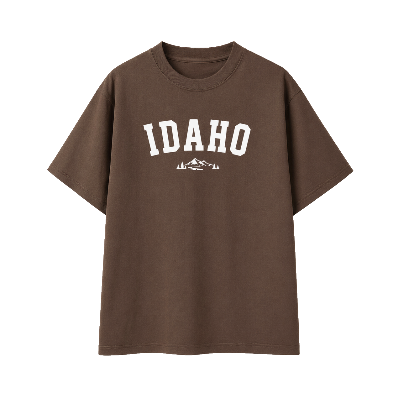 Collection 9 Idaho Essential Cotton T-Shirt - Coffee front