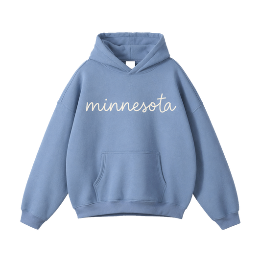 Collection 3 Minnesota Oversize Fleeced Hoodie - Medium Blue front