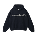 Collection 3 Massachusetts Oversize Fleeced Hoodie - Black front