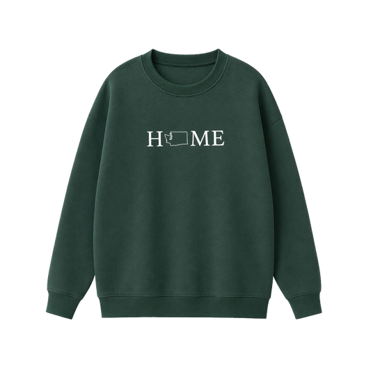 Collection 5 Washington Essential Heavyweight Crewneck Sweatshirt - Dark Green front