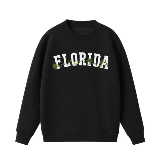 Collection 10 Florida Essential Heavyweight Crewneck Sweatshirt - Black front
