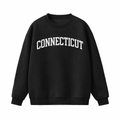 Collection 1 Connecticut Essential Heavyweight Crewneck Sweatshirt - Black front