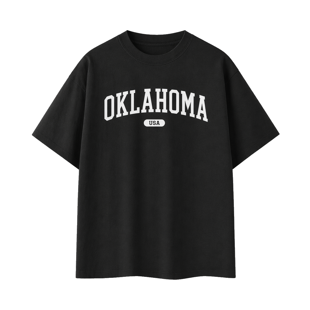 Collection 4 Oklahoma Essential Cotton T-Shirt - Black front